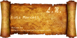 Lutz Marcell névjegykártya